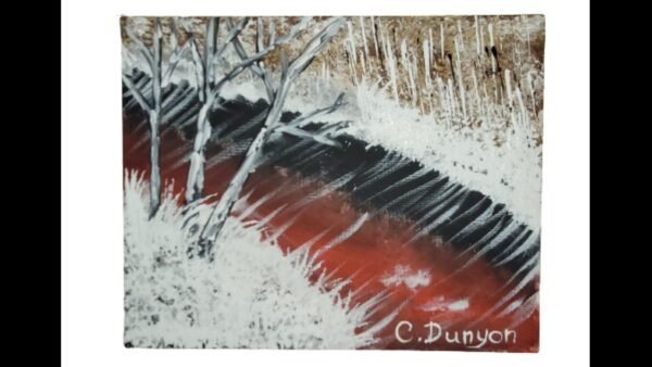 Cold River In Winter Original Painting