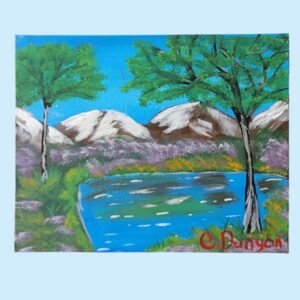 Lake By The Mountains Original Painting
