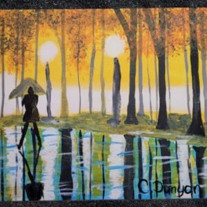 Walking In The Rain Print