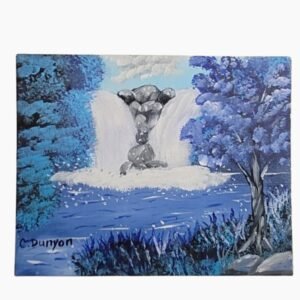 All In Blues Water Fall Print