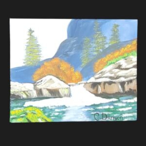 Mountain Water Fall Original Painting
