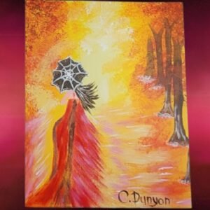 Women In The Rain Original Painting