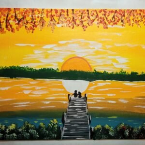 Sunset over the Lake Print