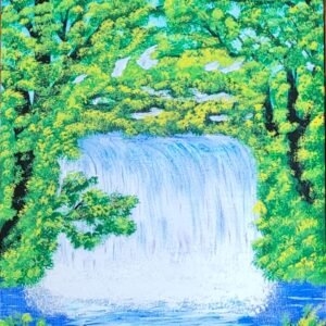 Water Fall In The Woods Print