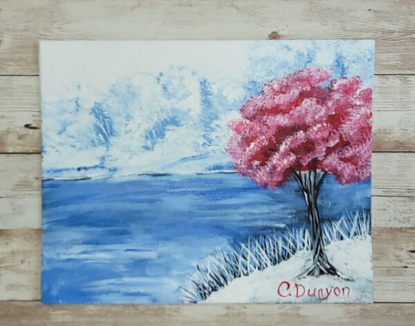 Tree Bloom In Winter Original Painting