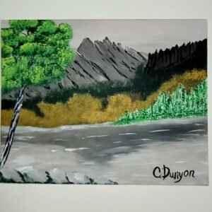 Lake by the mountains Original Painting