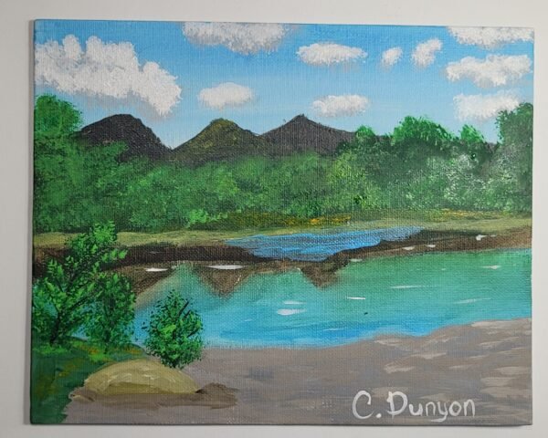 River View From The Mountains Original Painting