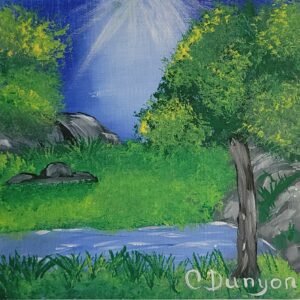 Sun Beams Over A River Print