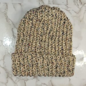 Adult/Youth Tan Variegated Crochet Hat
