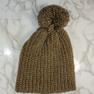 Adult/Youth Brown Crochet Hat