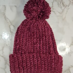 Adult/Youth Raspberry Crochet Hat
