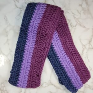 Purples Crochet Scarf