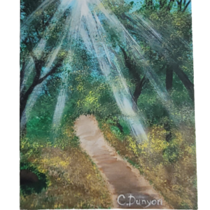 Deep In The Woods With Sun Rays Print