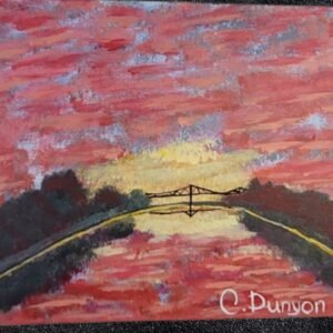 Sunset Over The Ohio River Print