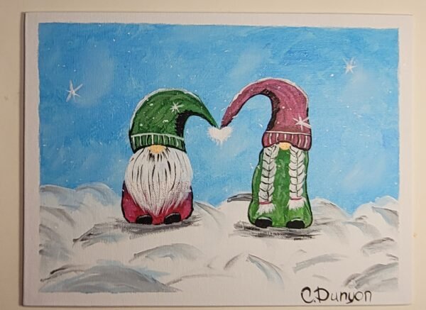 Gnome Couple Original Painting