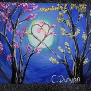 Heart Intwined Branches Original Painting