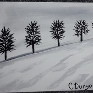 A Line Of Trees Original Painting