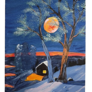 Cold Winters Night Original Painting