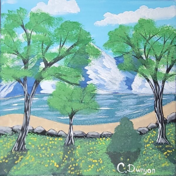 By The River Original Painting