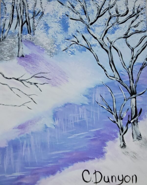 Frozen River Original Painting