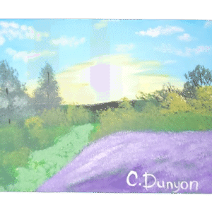 Purple Fields Original Painting