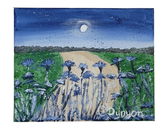 Blue Blossoms Original Painting