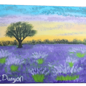 Purple Fields Original Painting